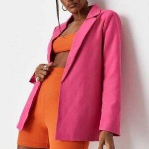 Misguided Tailored Oversized Boyfriend Blazer Size 2